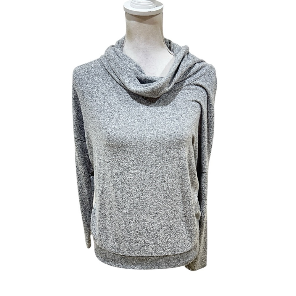 Z supple Heather Gray lightweight Cowl Neck Sweater size small